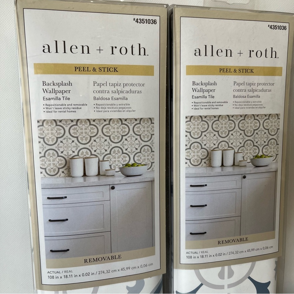 Allen + Roth Peel & Stick Backsplash Wallpaper - Picture 2 of 6